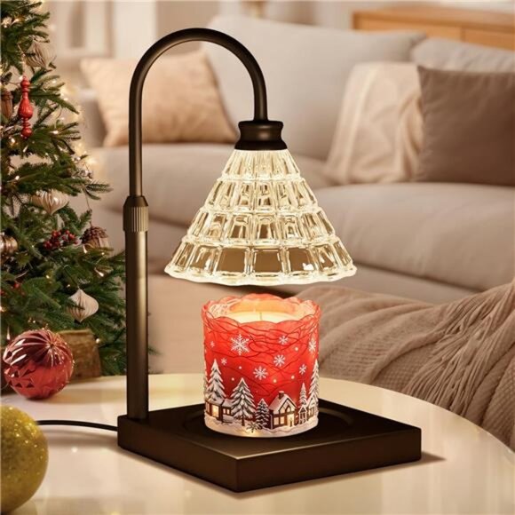Candle Warmer Lamp with Dimmer, 2H/4H/8H Timer, Compatible with Yankee Candle